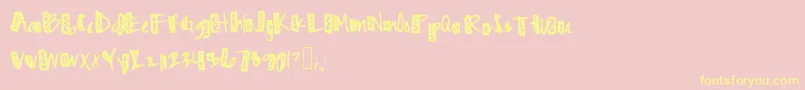 Zigzaggedzig Font – Yellow Fonts on Pink Background
