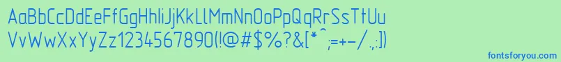 Шрифт Gost2.30481TypeA – синие шрифты на зелёном фоне