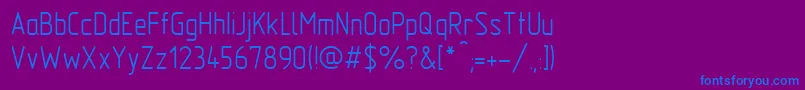 Gost2.30481TypeA-fontti – siniset fontit violetilla taustalla