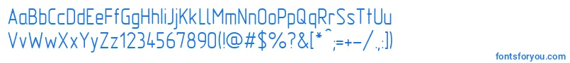 Шрифт Gost2.30481TypeA – синие шрифты на белом фоне