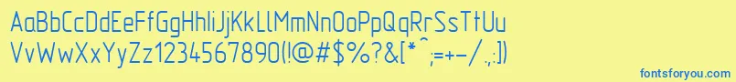 Gost2.30481TypeA Font – Blue Fonts on Yellow Background