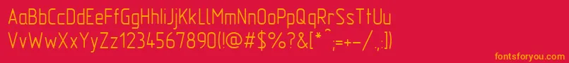Gost2.30481TypeA Font – Orange Fonts on Red Background