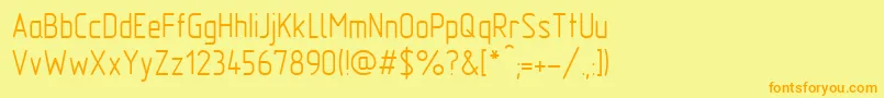 Gost2.30481TypeA Font – Orange Fonts on Yellow Background