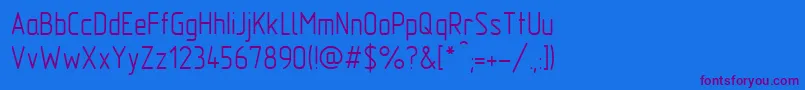 Gost2.30481TypeA Font – Purple Fonts on Blue Background