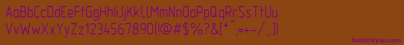 Gost2.30481TypeA-fontti – violetit fontit ruskealla taustalla