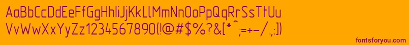 Gost2.30481TypeA Font – Purple Fonts on Orange Background