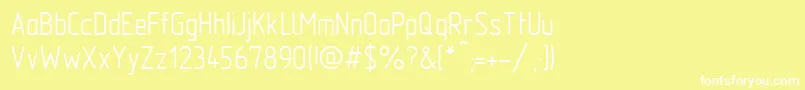 Gost2.30481TypeA-fontti – valkoiset fontit keltaisella taustalla