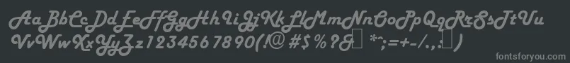 Шрифт H652ScriptRegular – серые шрифты на чёрном фоне