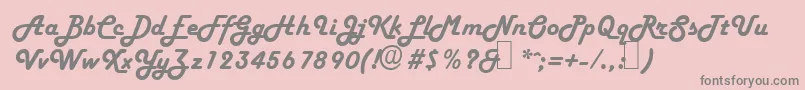 Шрифт H652ScriptRegular – серые шрифты на розовом фоне