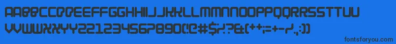 Cybercrime2004 Font – Black Fonts on Blue Background