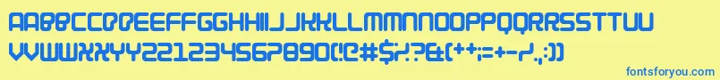 Cybercrime2004 Font – Blue Fonts on Yellow Background