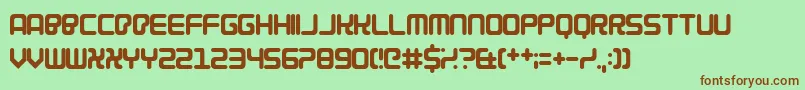 Шрифт Cybercrime2004 – коричневые шрифты на зелёном фоне