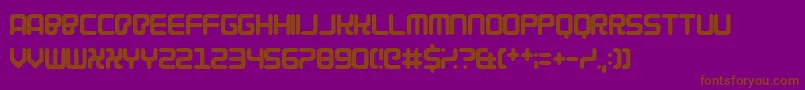 フォントCybercrime2004 – 紫色の背景に茶色のフォント
