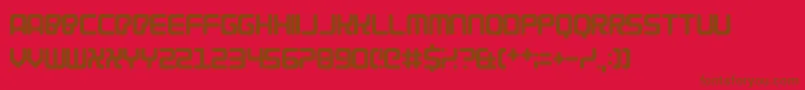 Cybercrime2004 Font – Brown Fonts on Red Background