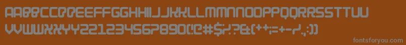フォントCybercrime2004 – 茶色の背景に灰色の文字