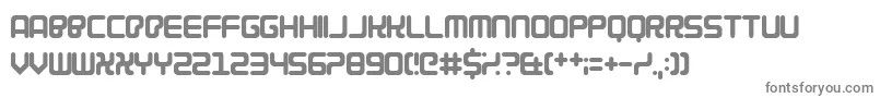 Cybercrime2004-fontti – harmaat kirjasimet valkoisella taustalla