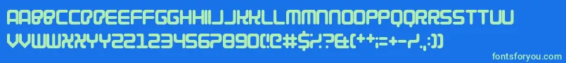 Cybercrime2004 Font – Green Fonts on Blue Background