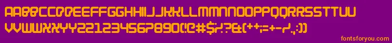 Cybercrime2004 Font – Orange Fonts on Purple Background