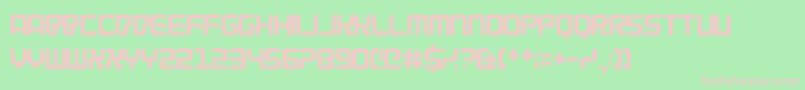 Cybercrime2004-fontti – vaaleanpunaiset fontit vihreällä taustalla