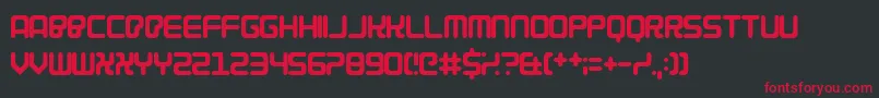 フォントCybercrime2004 – 黒い背景に赤い文字