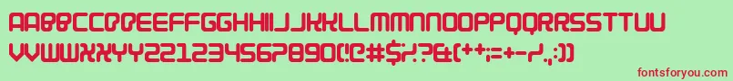 フォントCybercrime2004 – 赤い文字の緑の背景