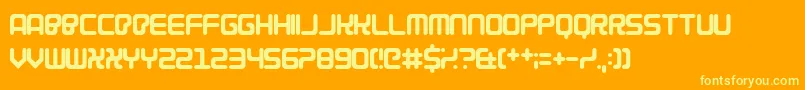 Шрифт Cybercrime2004 – жёлтые шрифты на оранжевом фоне