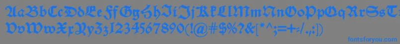 Alteschwabacherdemi Font – Blue Fonts on Gray Background