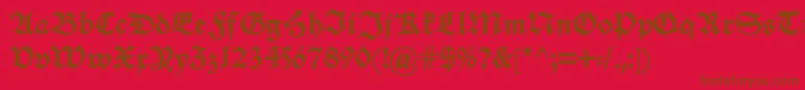 Alteschwabacherdemi Font – Brown Fonts on Red Background