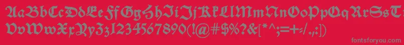 Alteschwabacherdemi Font – Gray Fonts on Red Background