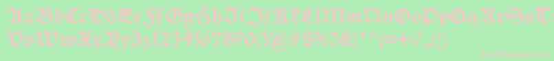 Alteschwabacherdemi Font – Pink Fonts on Green Background