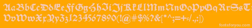 Alteschwabacherdemi Font – Pink Fonts on Orange Background