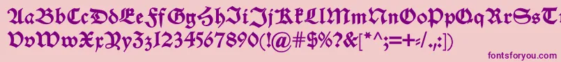 Alteschwabacherdemi Font – Purple Fonts on Pink Background