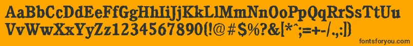 フォントCalgaryantiqueBold – 黒い文字のオレンジの背景
