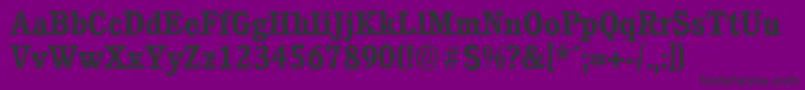 CalgaryantiqueBold-Schriftart – Schwarze Schriften auf violettem Hintergrund