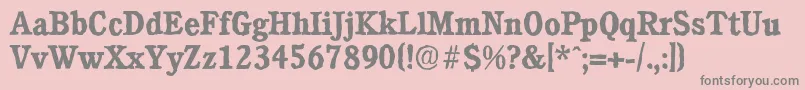 CalgaryantiqueBold Font – Gray Fonts on Pink Background