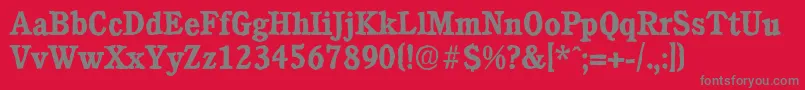 CalgaryantiqueBold Font – Gray Fonts on Red Background