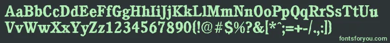 CalgaryantiqueBold Font – Green Fonts on Black Background