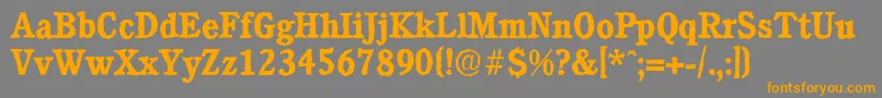 CalgaryantiqueBold Font – Orange Fonts on Gray Background