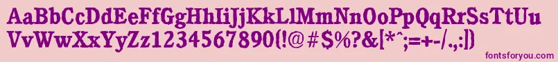 CalgaryantiqueBold Font – Purple Fonts on Pink Background