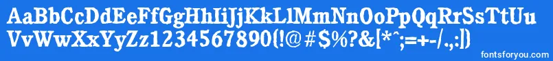 フォントCalgaryantiqueBold – 青い背景に白い文字
