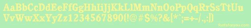 CalgaryantiqueBold Font – Yellow Fonts on Green Background
