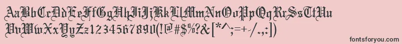 フォントMarriage – ピンクの背景に黒い文字