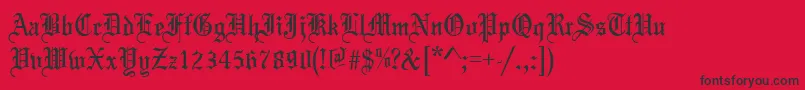 Marriage Font – Black Fonts on Red Background
