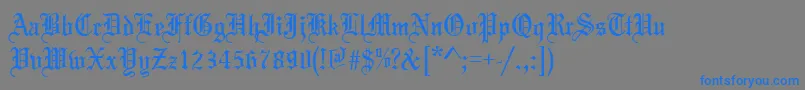 Marriage Font – Blue Fonts on Gray Background