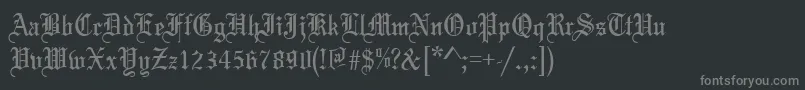 Marriageフォントについての詳細 フォントMarriage – 黒い背景に灰色の文字