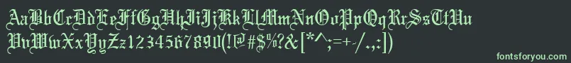 フォントMarriage – 黒い背景に緑の文字