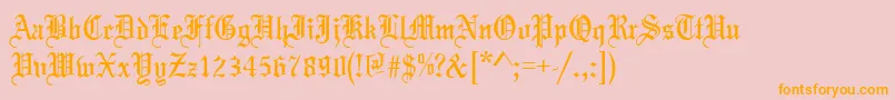 Marriage Font – Orange Fonts on Pink Background