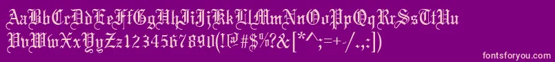 Marriage Font – Pink Fonts on Purple Background