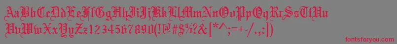 Marriage Font – Red Fonts on Gray Background