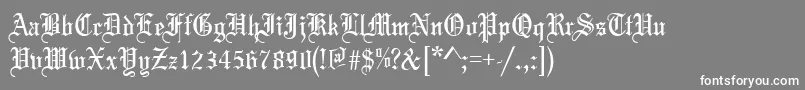 フォントMarriage – 灰色の背景に白い文字